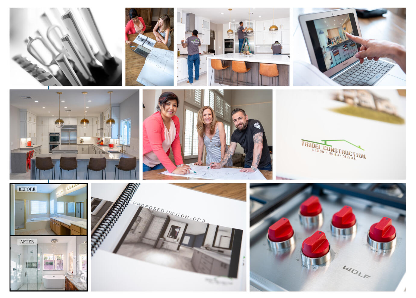 Commercial photography for Tridel Construction Las Vegas interior design image collage by Tampa photographer Sidney Oster