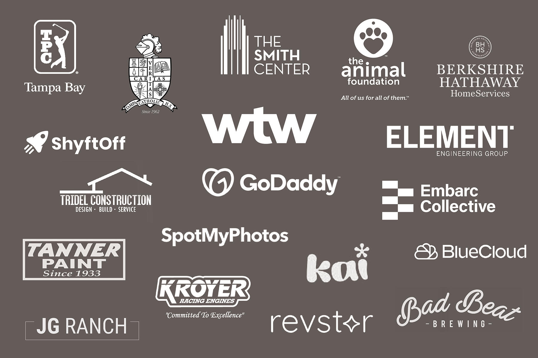 Corporate clients Sidney Oster Photography Tampa Bay GoDaddy WTW TPC Embarc Collective professional photographer