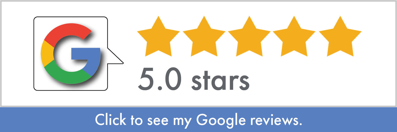 Google review banner five stars